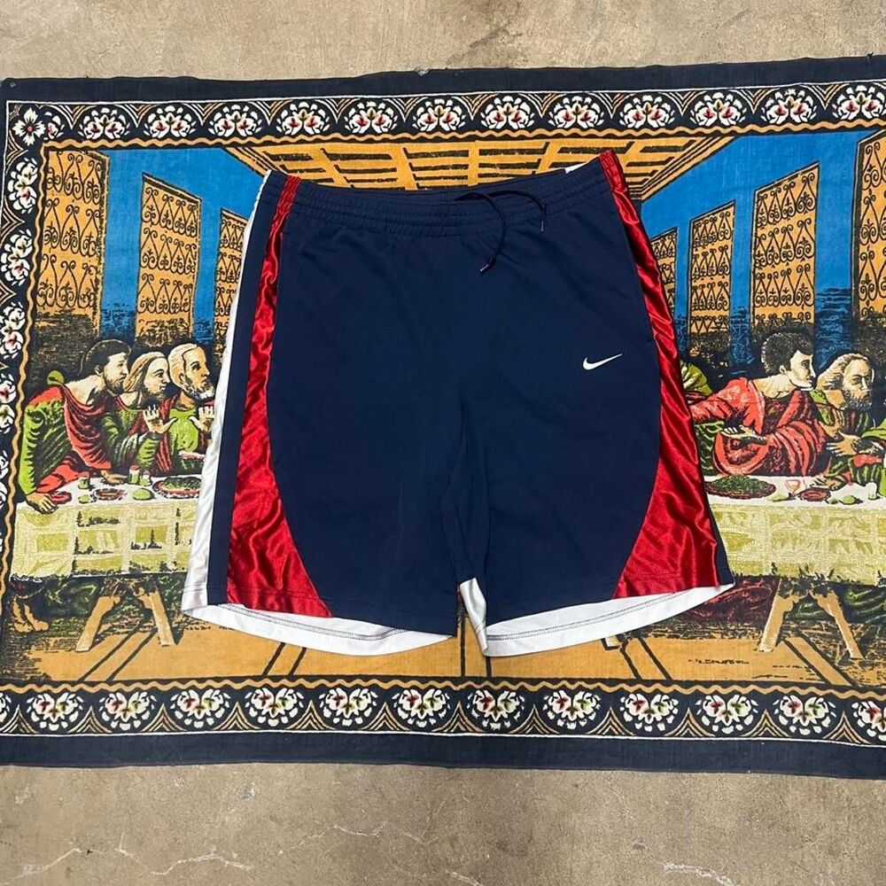 Nike team USA basketball shorts Size XL 11" inseam shiny satin dazzle baggy y2k